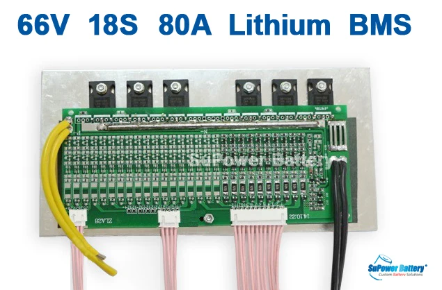 Supower 18 s 64.8 В 66 66.6 80A литий ионный lipo Батарея BMS Управление Системы баланса pcb IC чип