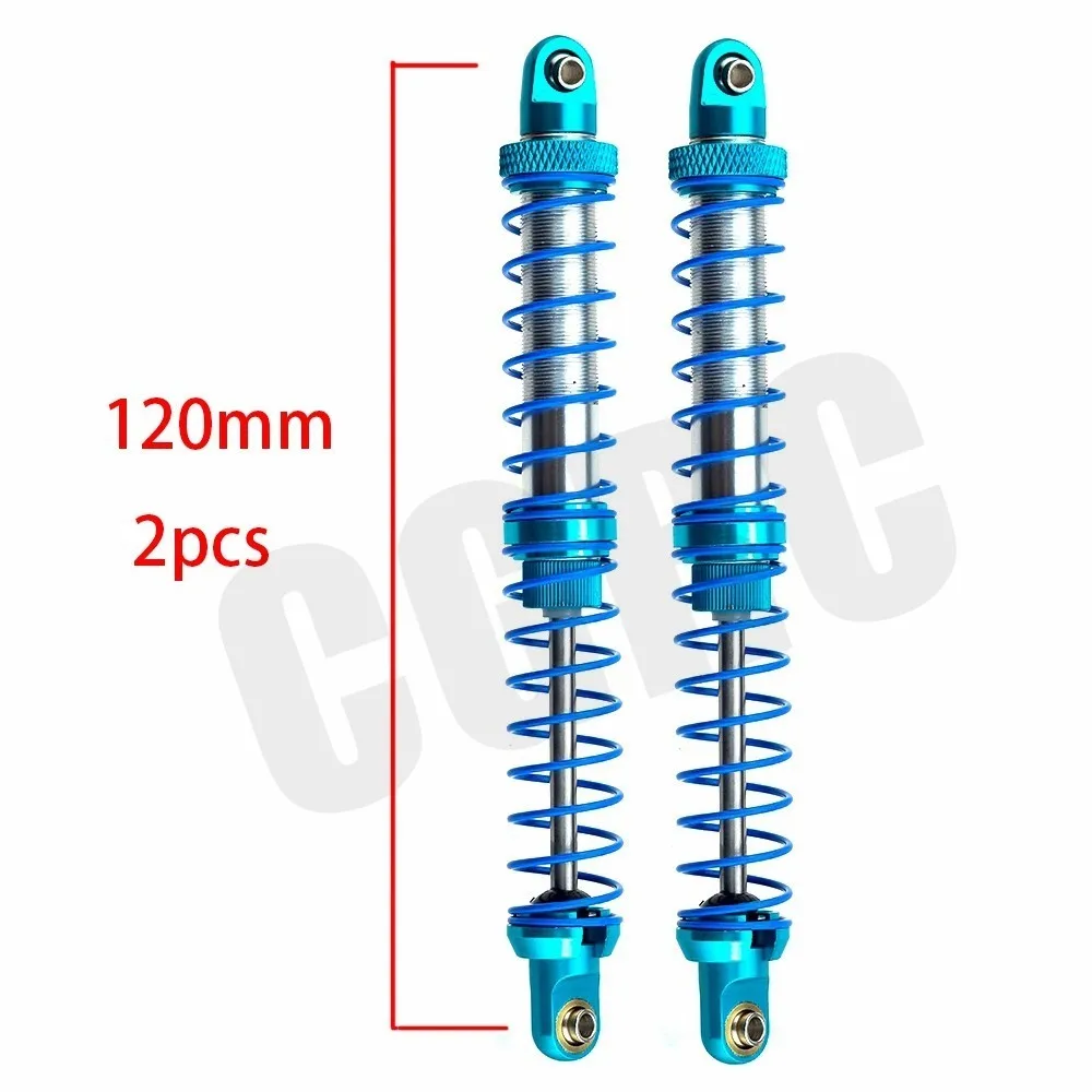 120mm 2pcs Металлический двойной пружинный масляный амортизатор 70 мм 80 мм 90 мм 100 мм 110 мм 120 мм 1/10 мм для радиоуправляемых гусеничных автозапчастей для грузовика осевой Scx10 Trx4 D90 - Цвет: 120mm 2pcs