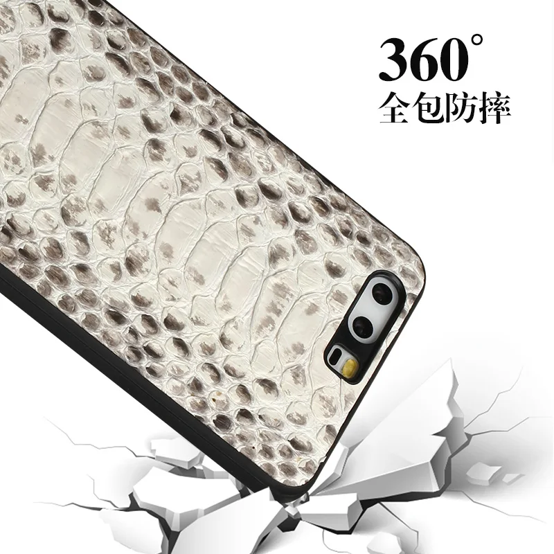 LANGSIDI brand mobile phone case natural python skin cover For Huawei P10 full handmade custom processing |