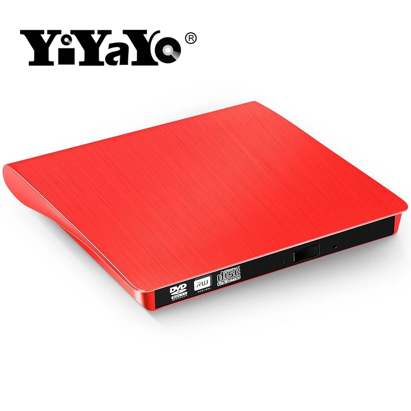 YiYaYo Внешний USB 2 0 устройство для чтения CD/DVD проигрывателя ультрапортативное