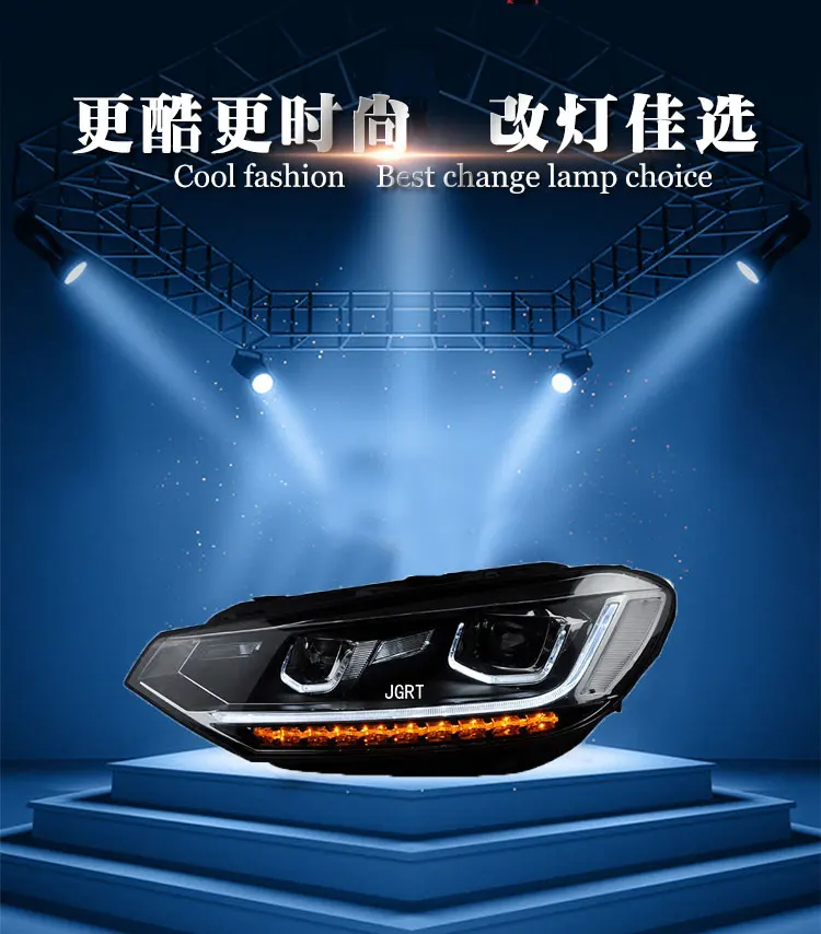 Автомобильный Стайлинг светодиодный головной фонарь для VW Touran светодиодный фары для Touran drl H7 hid Биксеноновые линзы angel eye ближнего света