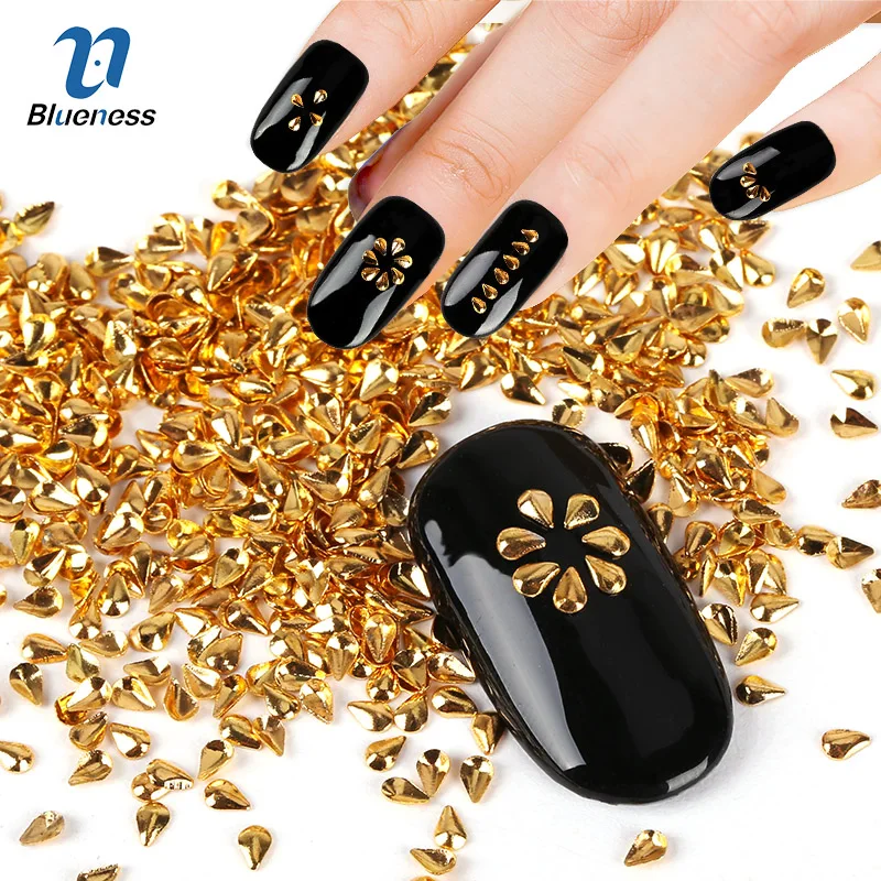 1 упаковка золотого и серебряного цвета дизайн капли дождя красота маникюр
