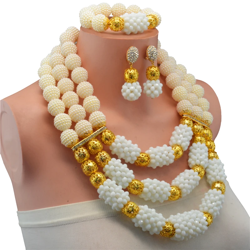 New Year Gift~Beads Choker Classic Orange Red Blue Roses Nigerian African Beads Jewelry Set Wedding Party Queen Sets | Украшения и