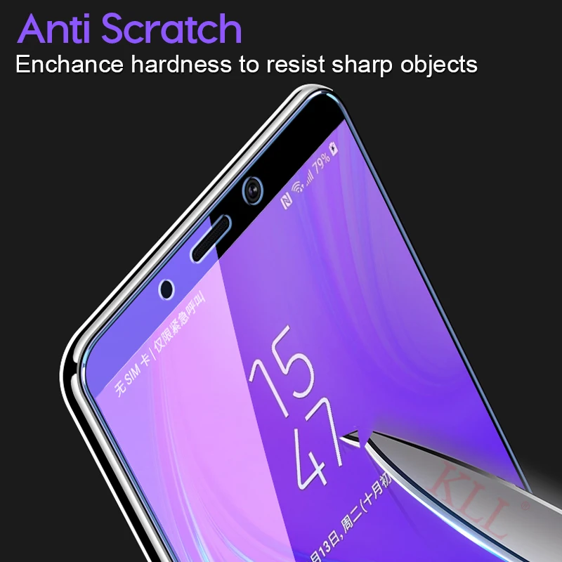 9H полное покрытие анти синий свет закаленное стекло для Samsung Galaxy A9 2018 A8 Star A9s A8s A6s C8