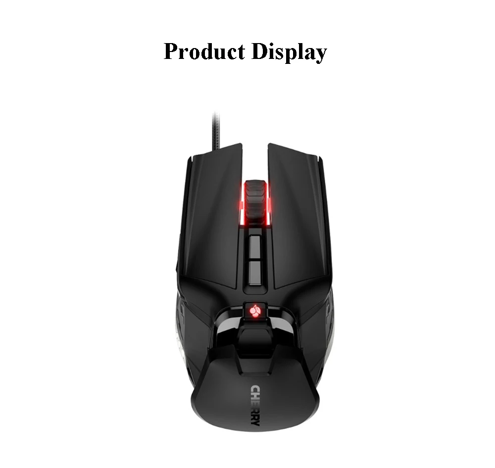 Оригинальная проводная мышь CHERRY CM9620 Esport, игровая оптическая мышь 16,7 миллионов RGB, регулируемая 12000 точек/дюйм, 9 программируемых кнопок