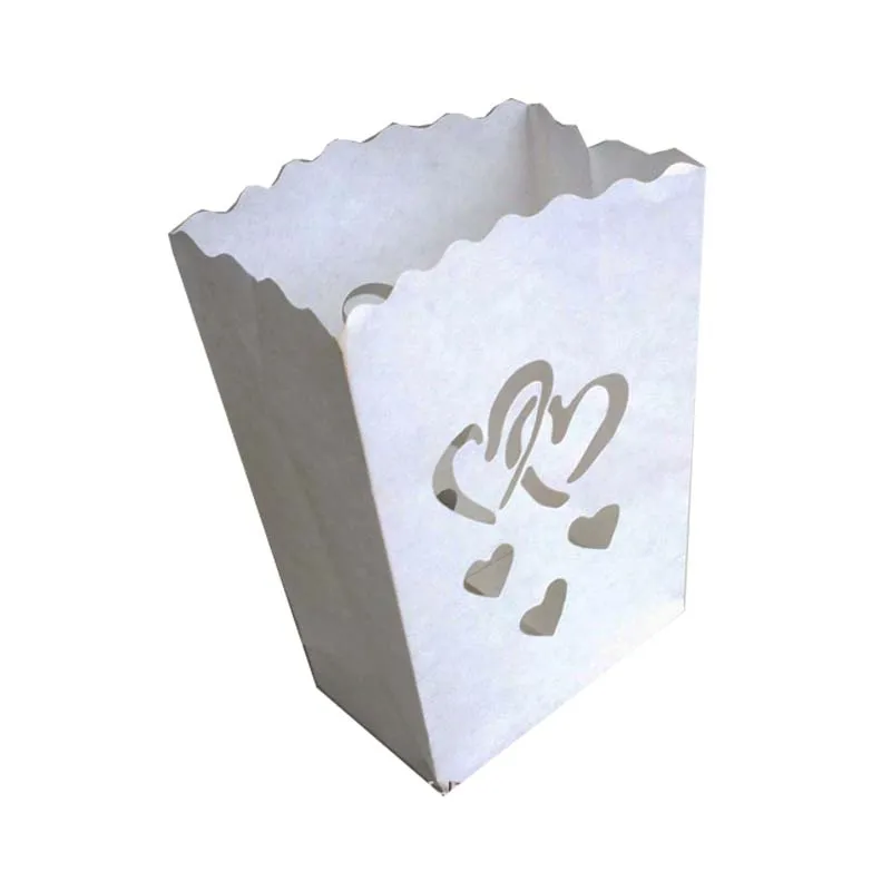 

100pcs non-flammable Heart Style Candle Paper Bag Luminaries Earth Paper Lantern Wedding Party Event Decoration