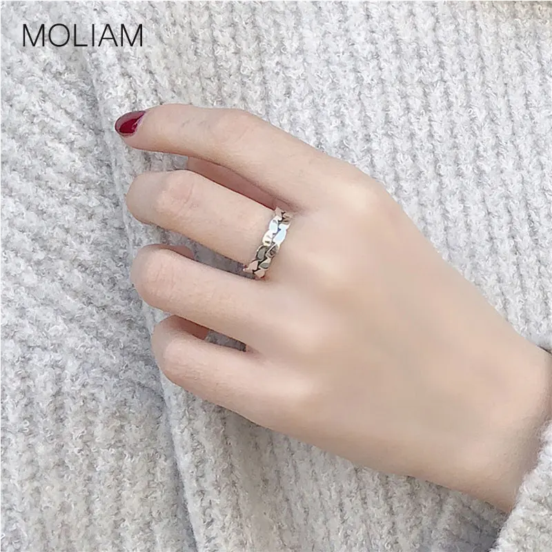 MOLIAM кольцо из настоящего серебра 925 пробы лучший подарок для женщин винтажное