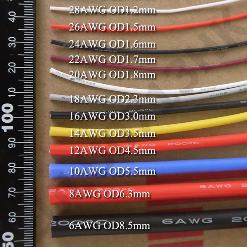 5 м/лот 30AWG гибкий силиконовый провод RC кабель 11/0.08TS OD 1 2 мм луженый медный с 10