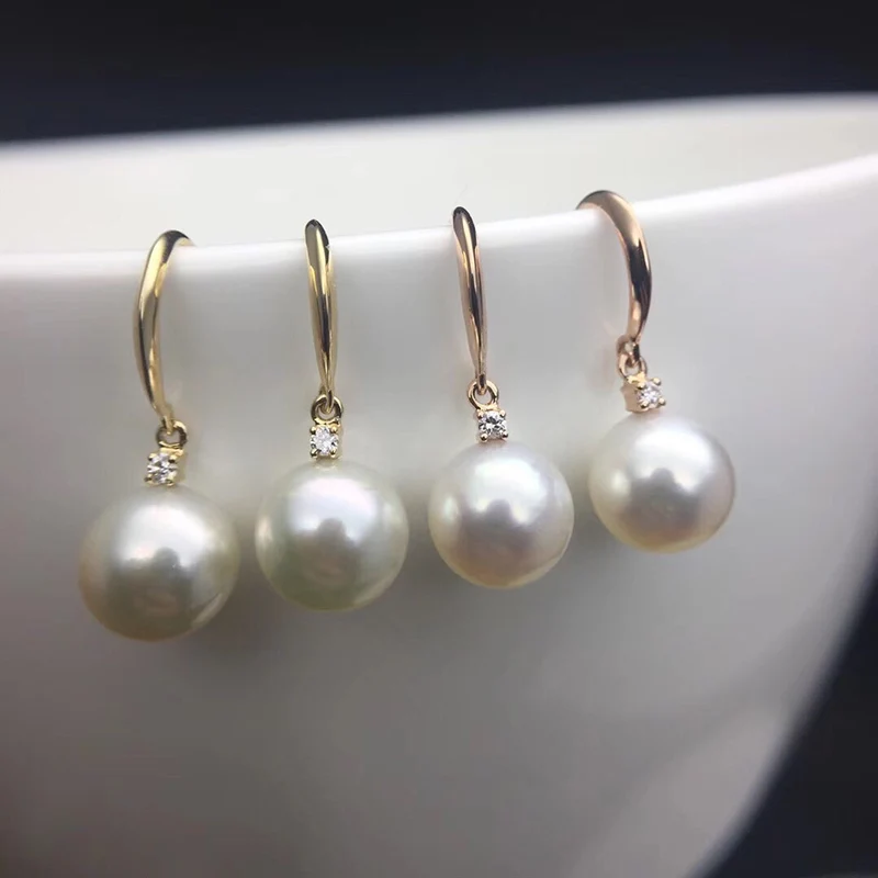 Женские серьги гвоздики с натуральным жемчугом|Серьги-кольца| |