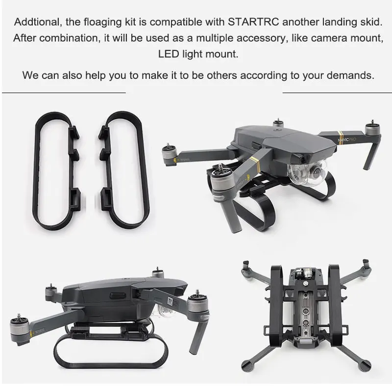 Квадрокоптер Mavic Pro посадочный поплавок комплект для DJI MAVIC Platinum Drone посадка на воде Запчасти Аксессуары