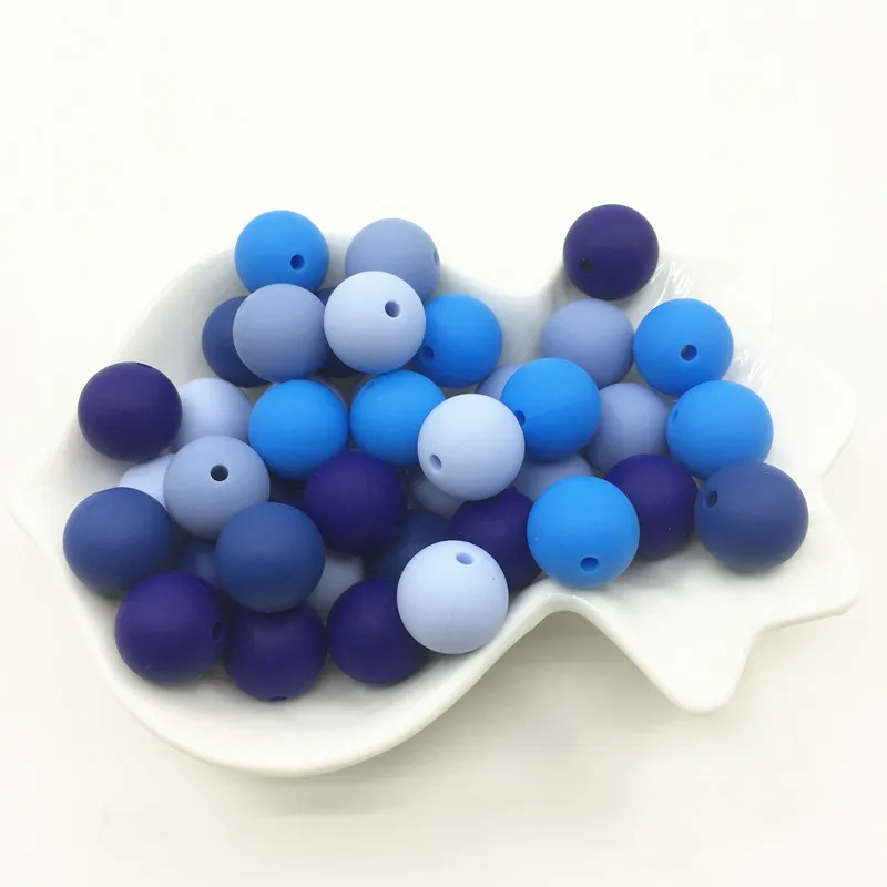 

10mm/12mm/15mm silicone beads round loose jewelry baby teething balls(200pcs)silicone chew beads Sensory infant baby teether