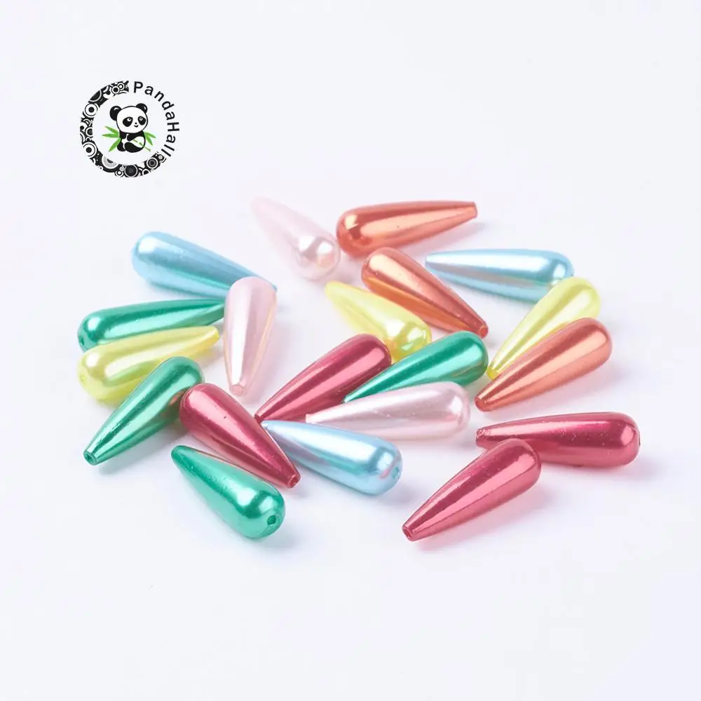 Бусины из АБС пластика с имитацией жемчуга смешанные цвета для изготовления