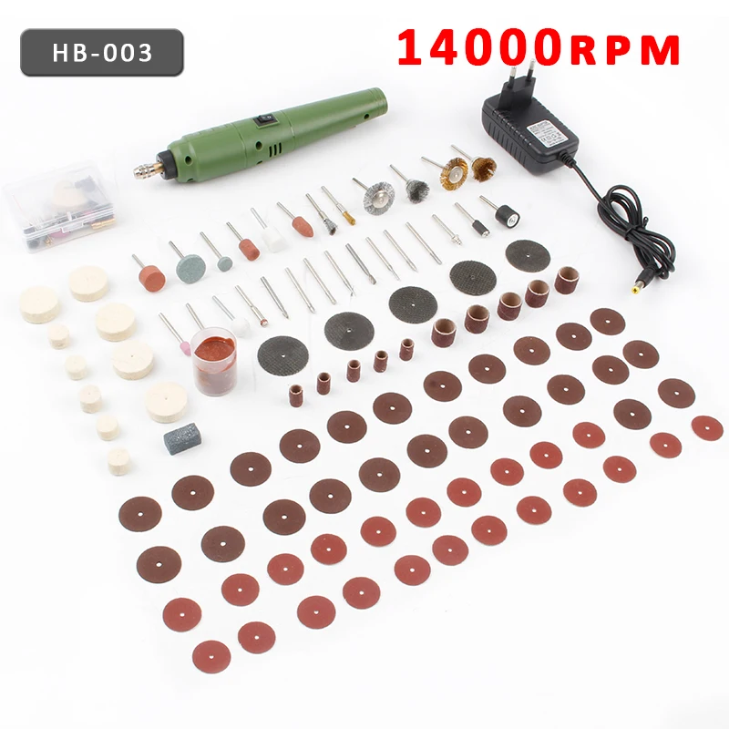 HB-003 Электрическая дрель Dremel шлифовальная машина В 18 в гравировка ручка шлифовальная машина Мини дрель DIY дрель Электрический Роторный инструмент мини-мельница шлифовальная машина - Цвет: HB-003