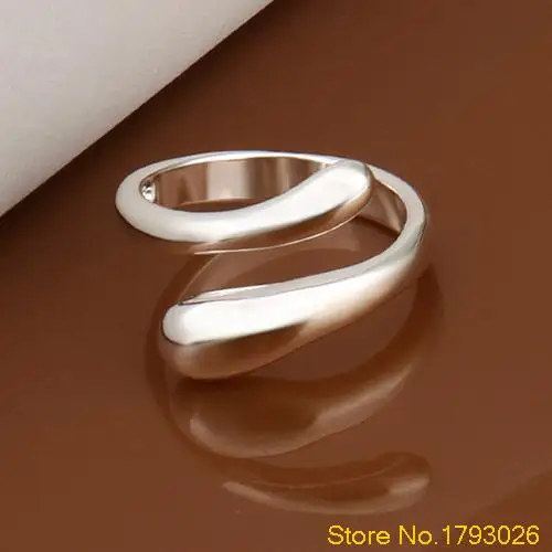 Женское роскошное посеребренное дизайнерское Открытое кольцо со змеиной