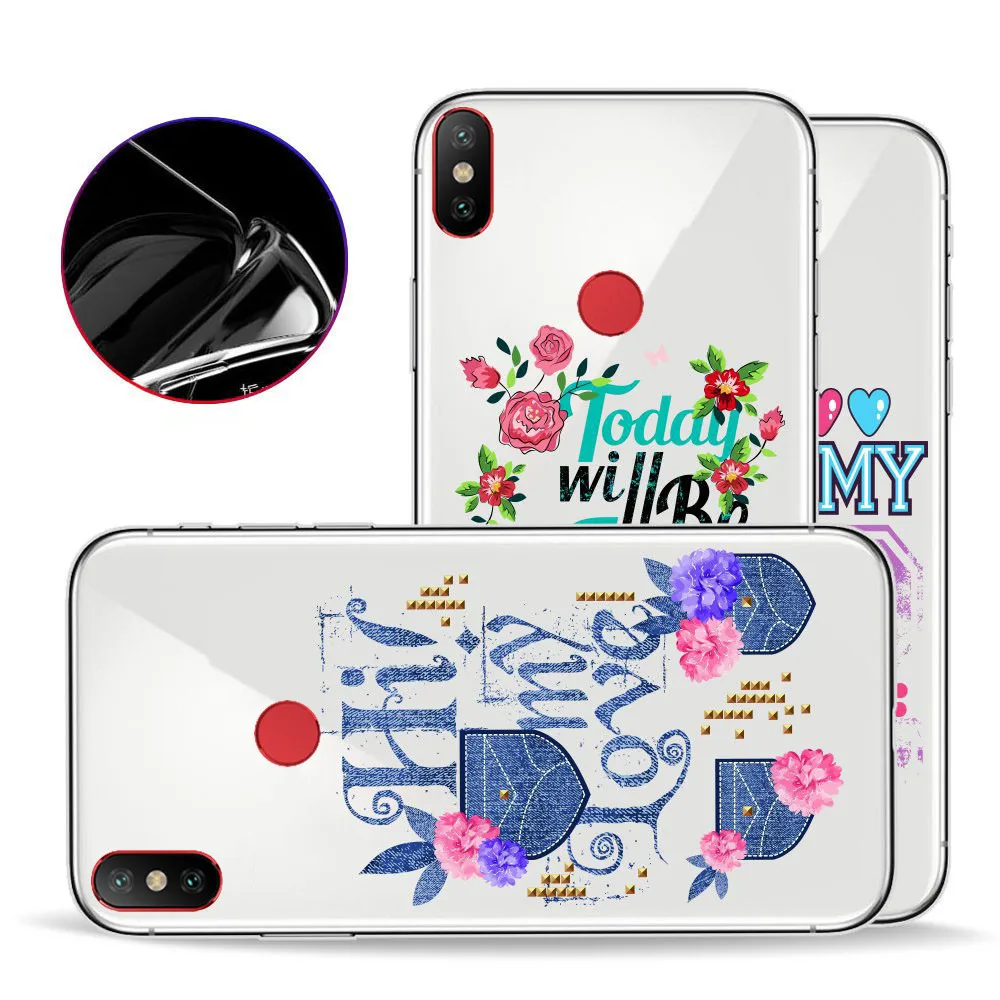 Прозрачный ультратонкий женский защитный чехол с защитой от падения для Redmi Note5 |