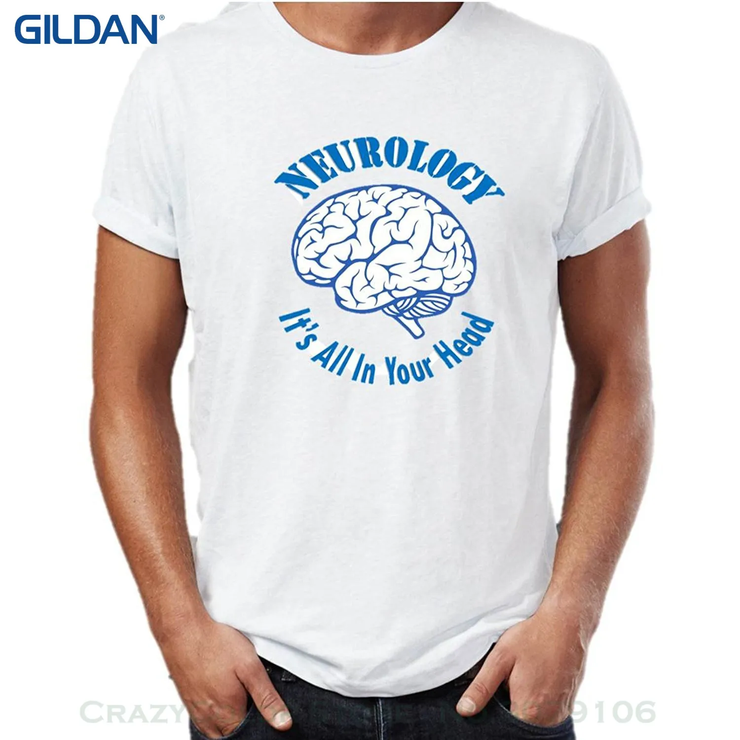 Хипстерская Неврология графическая футболка Неврология-все в вашей голове