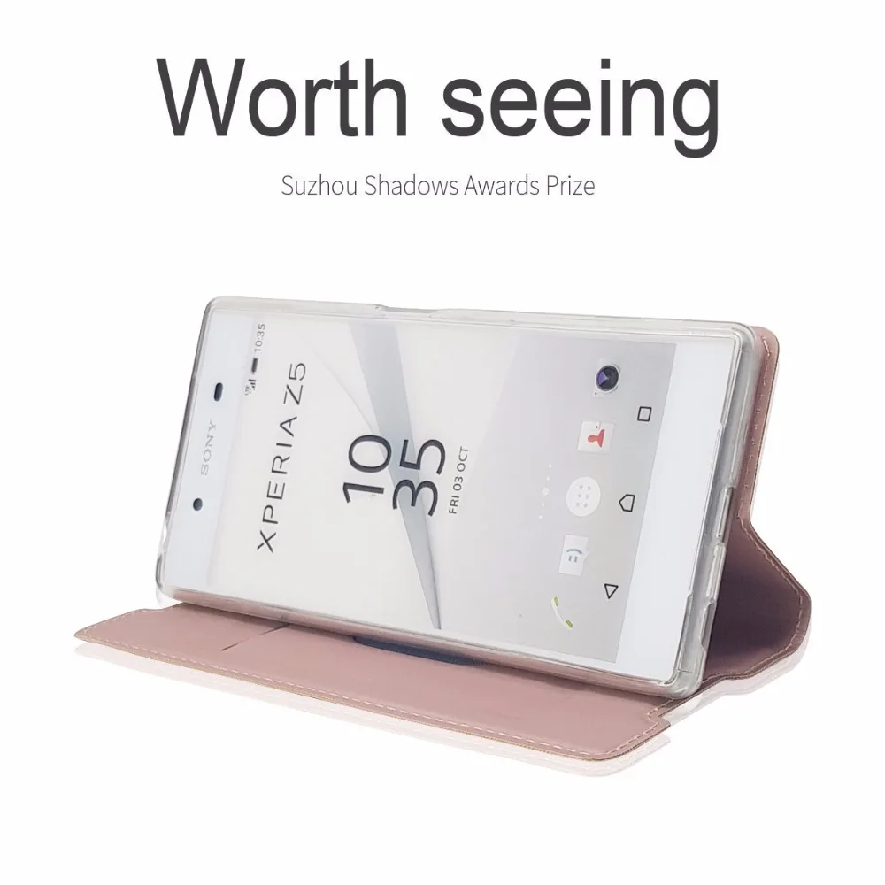Для SONY Xperia Z5 случае DNGN нежный Искусственная кожа 3in1 Kickstand автоматический слот для