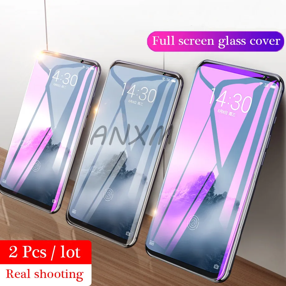 2 шт./лот, закаленное стекло 9H для meizu 16 16, защита экрана, полное покрытие, стекло для meizu 16X16 th plus, защитная пленка