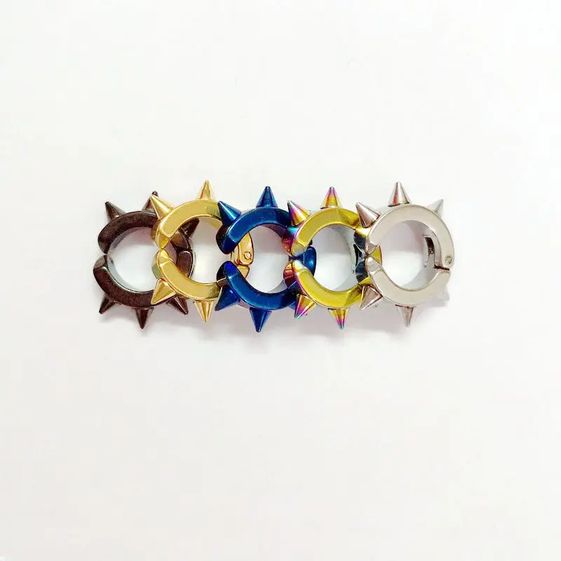 2piece/set no ear hole earring jwelry for women Buckle Titanium Steel Punk Men Ear Clip Earrings High Quality jewelry wholesale | Украшения