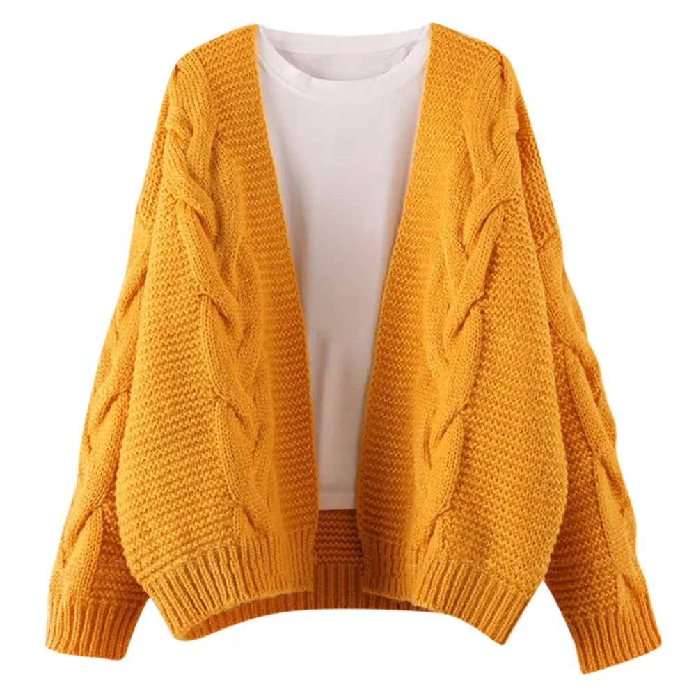 Fashion Knitted Cardigan Women Sweater Jumper Casual Ladies Long Sleevel Cardigans Coat Winter Warm Oversized |