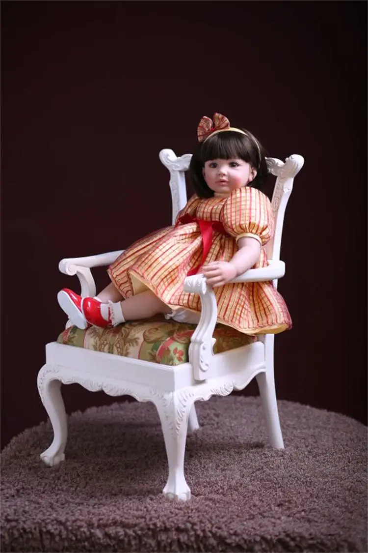 Boutique Princess 24&quot 60cm Handmade Lifelike Baby Silicone Vinyl Girl Reborn Toddler Newborn with dress Dolls Child Present | Игрушки и