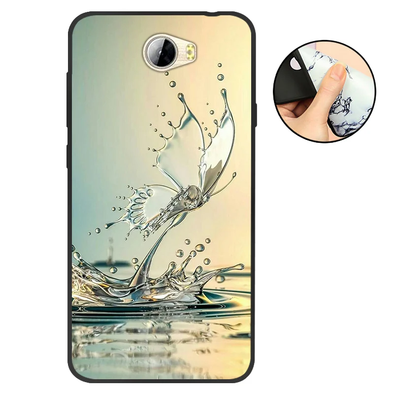 T17 Для huawei Y5 II чехол для huawei Y5 2 Y5II CUN-L21 CUN-U29 задняя крышка Y6 II Компактный Мягкий ТПУ силиконовый чехол для Honor 5A LYO-L21 черный - Цвет: T17