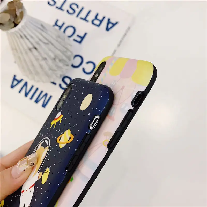 Kawaii японский Шиба ину собака Телефон чехол для Apple iPhone XR XS X 6 6S 7 8 Plus IMD пространство