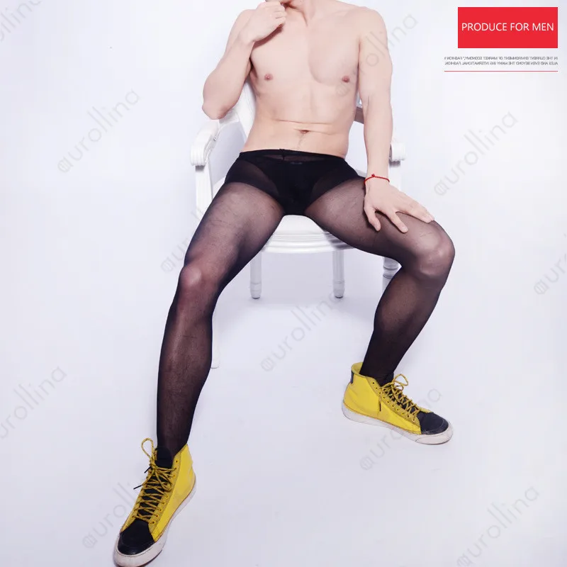 Прозрачные колготки Mantyhose, сексуальные повседневные Колготки для мужчин, повседневные Колготки с защитой от давления