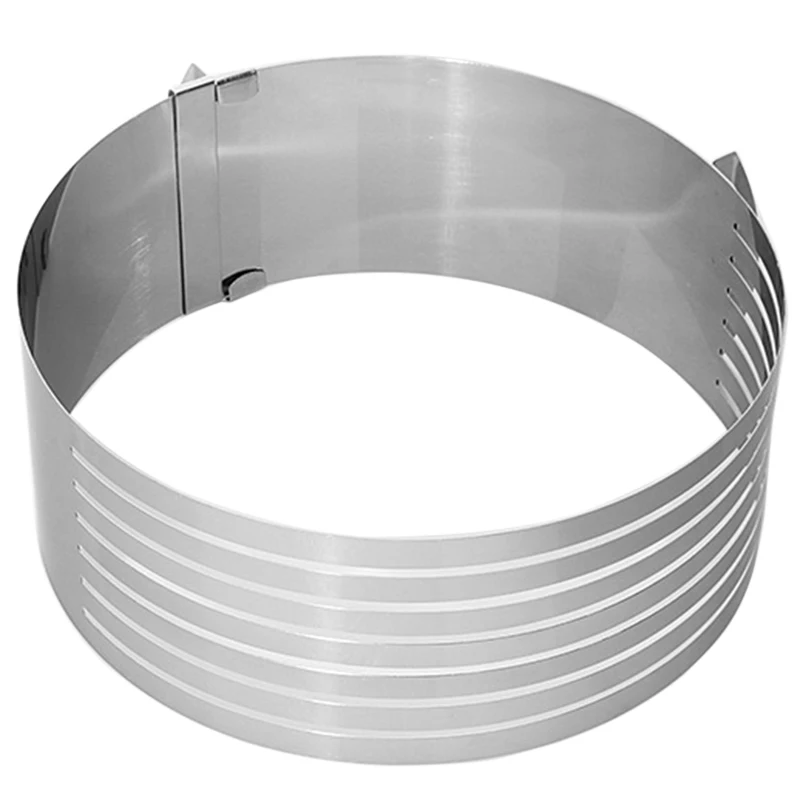 Cake Slicer Cutter 16-20cm Adjustable Retractable Circular Ring Layered Mould Stainless Steel Baking Tools | Дом и сад