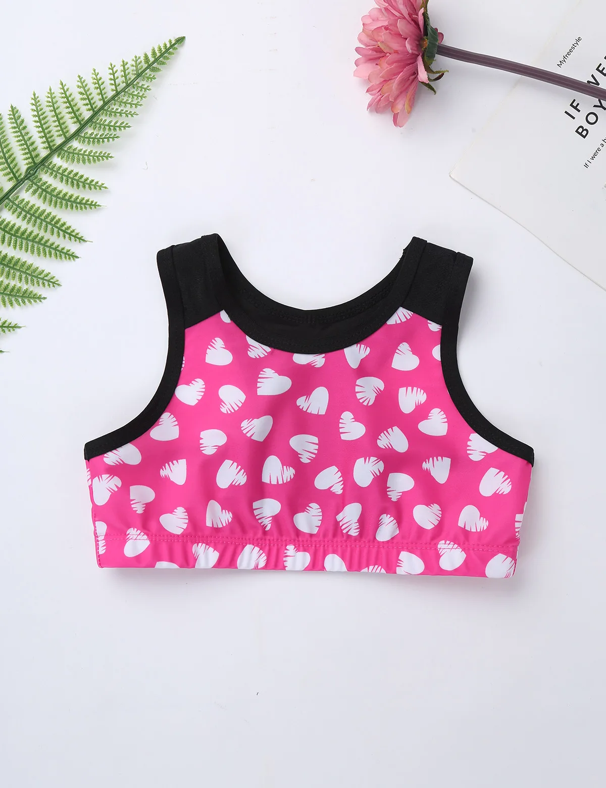 Детская одежда для девочек спортивной гимнастики милый топ без рукавов с