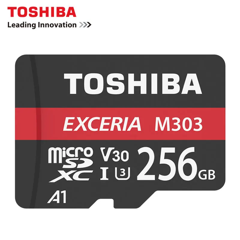 Toshiba EXCERIA M303 MicroSD карта 256 ГБ 128 Гб 64 U3 класс 10 4K HD V30 флэш памяти 98 МБ/с./с A1 MicroSDXC для
