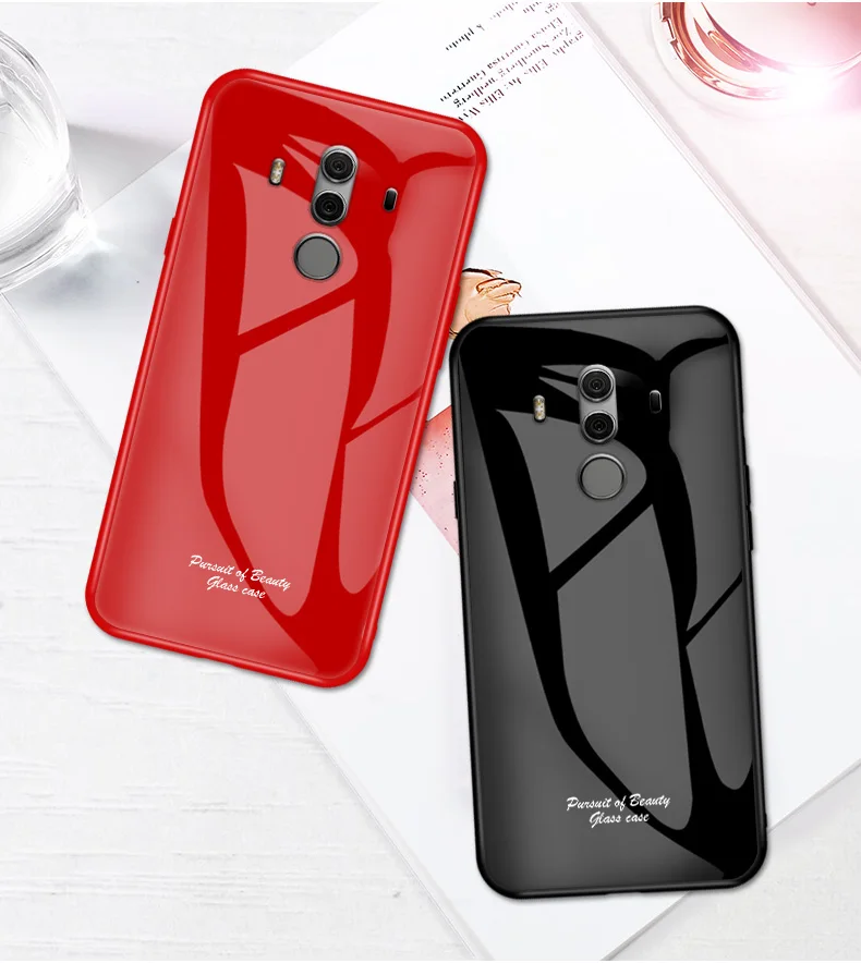Чехол из закаленного стекла для Huawei Mate 10 Pro Case Mate10 Модный чехол ярких цветов