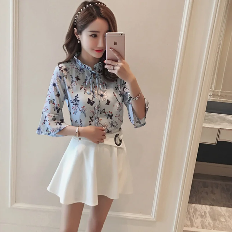 Женское шифоновое платье в стиле бохо свободное винтажное с длинным рукавом и