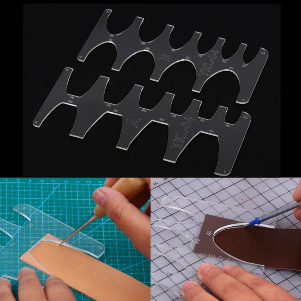 Leathercraft акриловые кожаный ремень меч хвост квадратный трафарет с хвостом