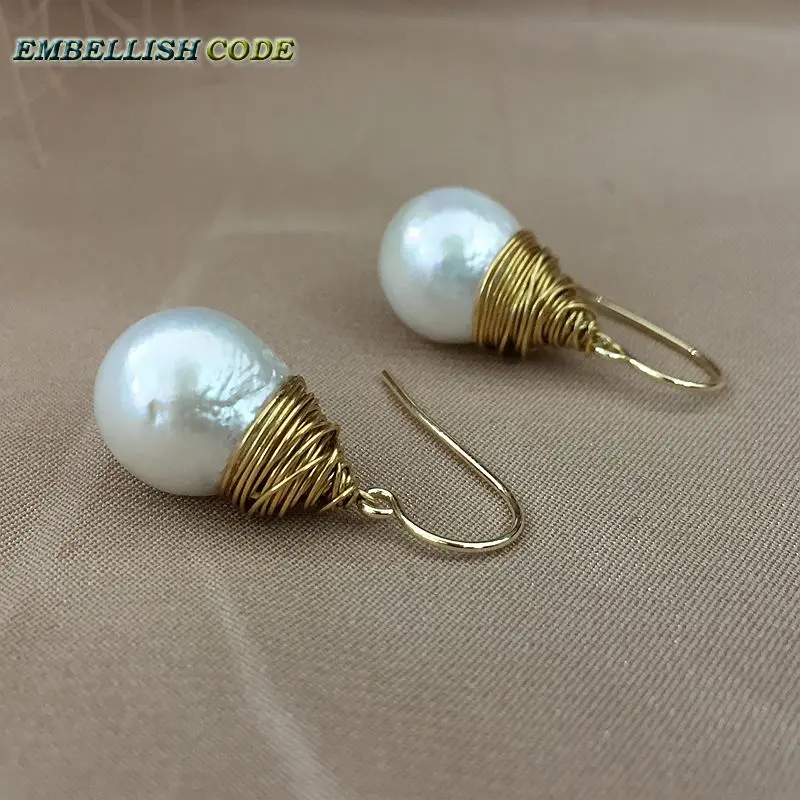 Серьги Подвески ручной работы с золотым покрытием в стиле барокко|drop earrings|shaped