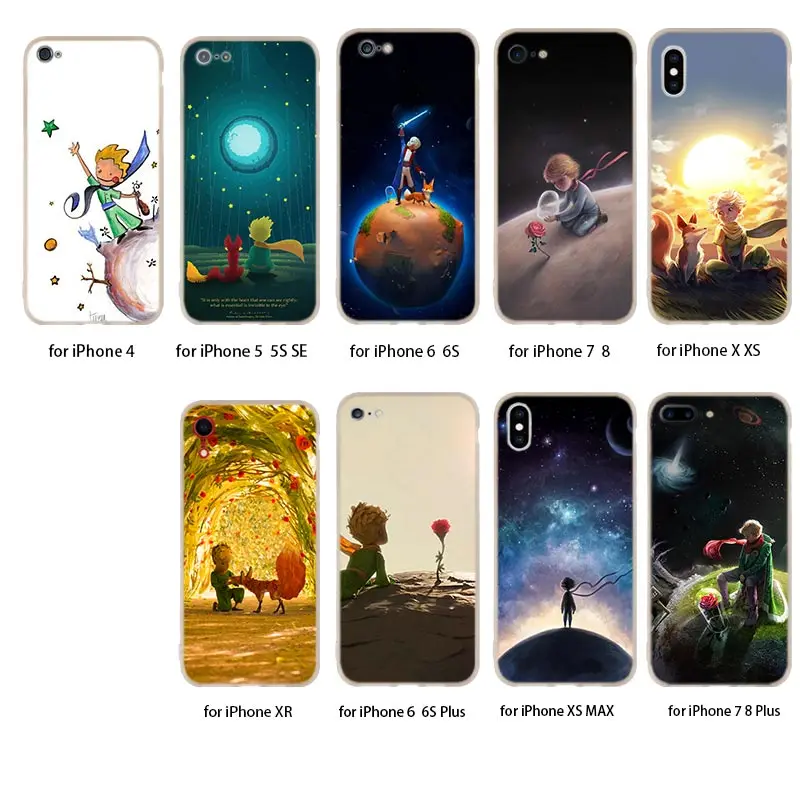Мягкий чехол из ТПУ для iPhone 13 12 Mini 11 Pro XS Max XR X 8 7 6 Plus SE 2020 S с изображением Маленького