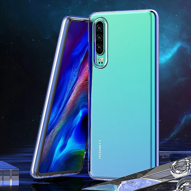 Phone Case For Huawei P30 Pro Transparent Soft Silicone TPU Protective Back Cover Lite Anti-knock |