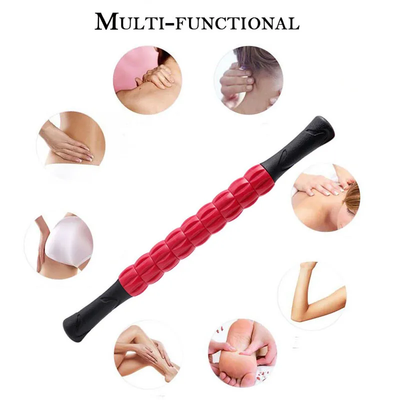 9 Spiky Point Stick Пилатес мышцы физическая Йога роликовая палка массажный валик для