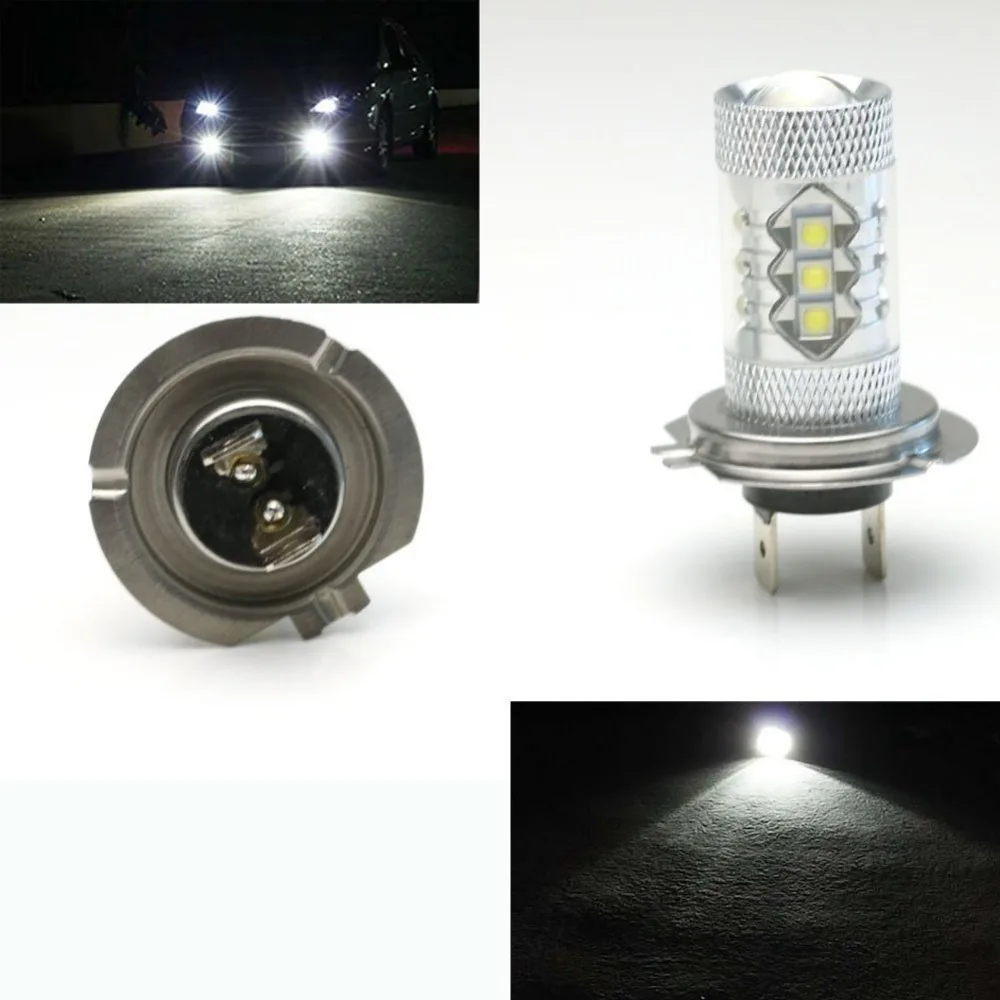 2 шт. H7 p43t/p45t 80 Вт CREE чипы светодиодный Алюминий чистый белый Противотуманные фары