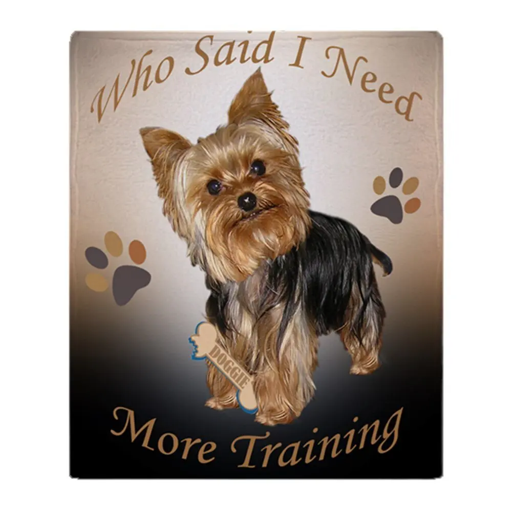 Yorkie нуждается в тренировке мягкое Флисовое одеяло фланелевое для использования