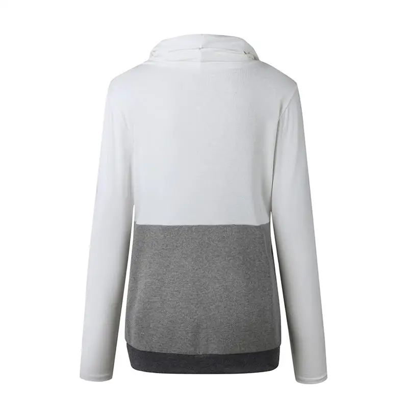 

Hoodies Sweatshirts Women Pullover Hoodie Female Patchwork Sweatshirt Autumn Coat Warm Hoody WS9767C