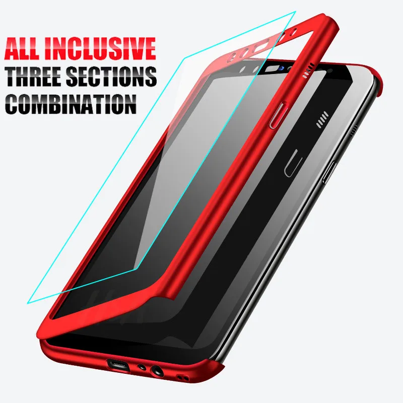 Роскошные 360 Полное покрытие чехол для samsung Galaxy A8 A6 плюс Защитный чехол для Galaxy J4 J6 J8 A7 A5 A3 чехол для телефона