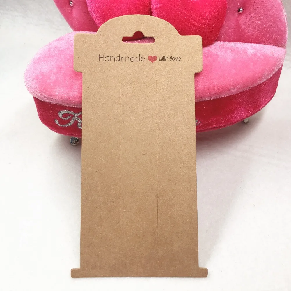 100 шт крафт бумага тканые заколки для волос упаковочные карты разноцветные