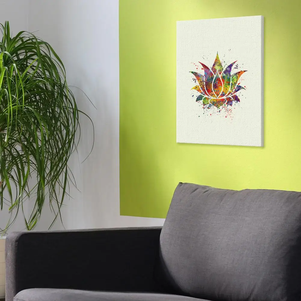 Современный стиль экологичный Бескаркасный красочный Будда лотос ручной узор