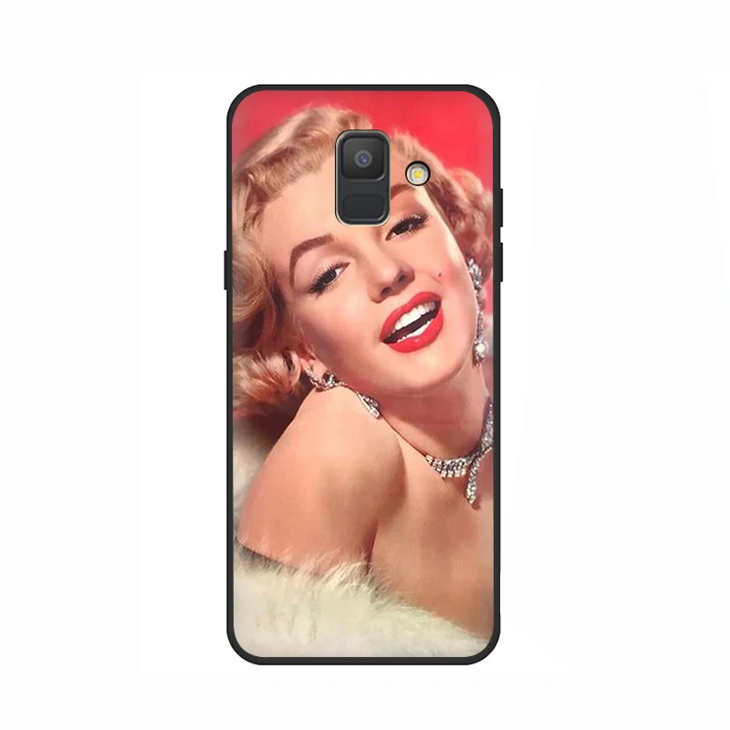 Мэрилин Монро, мягкий чехол для мобильного телефона чехол для samsung Galaxy A5 A6 A7 A8 A9 A10S A20S A30S A40S A50S A60 A70 J6 - Color: B10