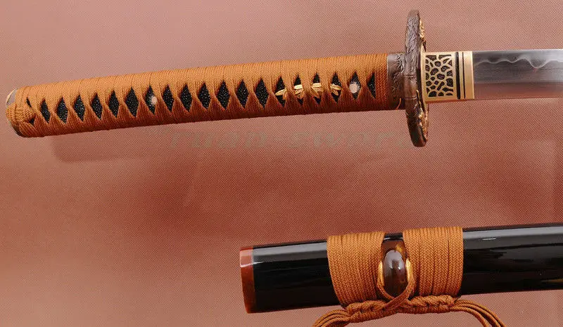 Глина закаленное складное стальное лезвие тигр искусственный меч самурая