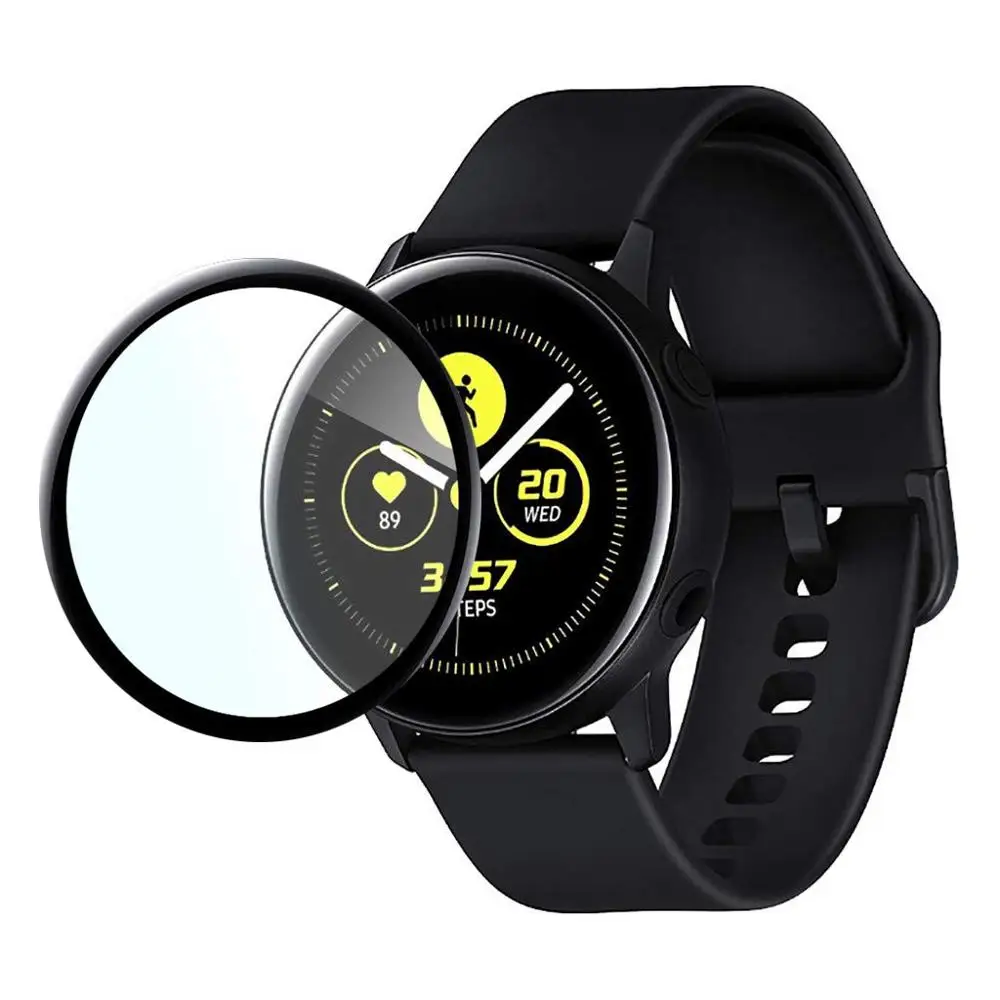3D изогнутое полное покрытие закаленное стекло для Samsung Galaxy Watch active 2 44 мм Защитное
