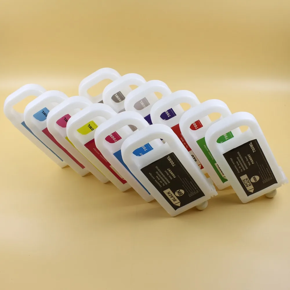 Многоразовый картридж с чернилами Ipf 8100 9100 для Canon (700 мл) без чипа|ink cartridge for