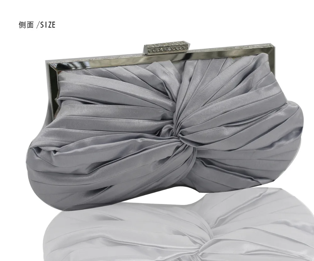 

2016 Real Freeshipping Satin Frame Women Zipper Flowers Soft Solid Bag Summer Hot Selling With Flower Evening Tote Bag, Handbag