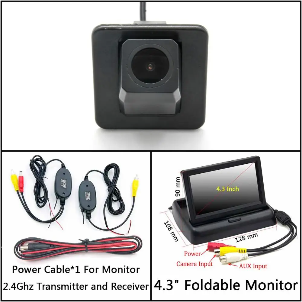 C Wireless 4.3inch F Full HD камера заднего вида для Kia cerato Forte 5 K3 Cerato Classic для hyundai Elantra Avante, Парковочное зеркало, монитор - Название цвета: C Wireless 4.3inch F